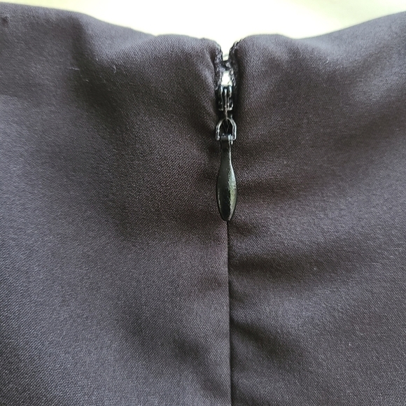 Beautiful Adrianna Papell Black Dress with Pleated Neckline Detail, Size Small - Picture 8 of 10